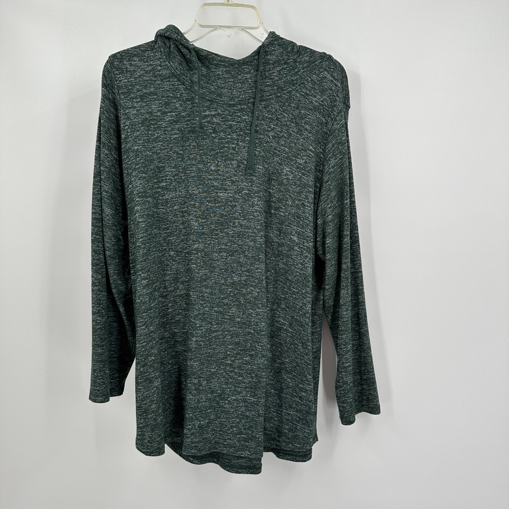 Joan Vass Womens Lagenlook Hoodie Size 1X Lightweight Minimalist Earthy Granola